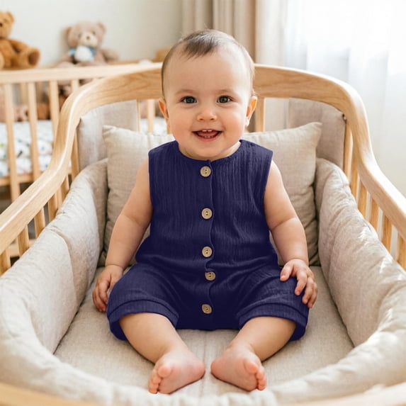 Lightweight Summer Piece Romper for Girls Breathable Sleeveless Jumpsuit for Home Wear Crafted for Casual Daily Comfort
