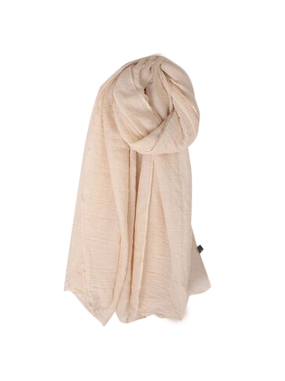 Lightweight Summer Scarf Light Shawl Wrap Cotton Linen Feel Large Long Beach for Head Scarves for Men and Women Travelin