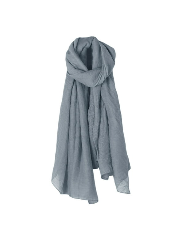 Lightweight Summer Scarf Light Shawl Wrap Linen Feel Scarves for Men and Women