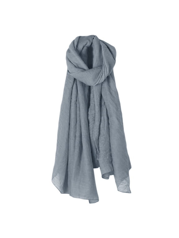 Lightweight Summer Scarf Light Shawl Wrap Linen Feel Scarves for Men and Women
