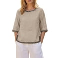 thumbnail image 1 of Lightweight Summer Tops for Women Casual Beach Daily Cute Short Sleeve, 1 of 5