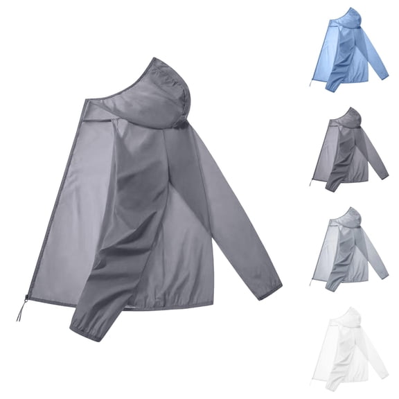 Lightweight Sun Hoodies for Men 2025 Breathable Casual Sun Protection Zip Up Hooded Jacket Outerwear Fishing Hoodie