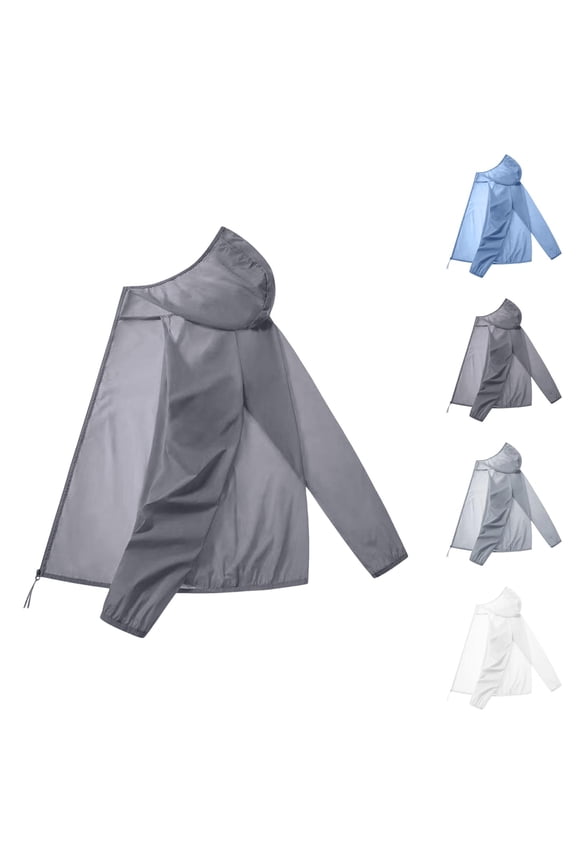 Lightweight Sun Hoodies for Men 2025 Breathable Casual Sun Protection Zip Up Hooded Jacket Outerwear Fishing Hoodie