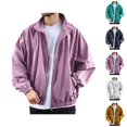 thumbnail image 1 of Lightweight Sun Protection Jackets for Men Casual Zip Up Stand Collar Quick Drying Outdoor Sports Jacket Outerwear, 1 of 5