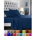 thumbnail image 1 of Lightweight Super Soft Easy Care Microfiber Bed Sheet Set with 14-inch Deep Pockets - Full Navy Blue, 1 of 5