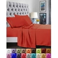 thumbnail image 1 of Lightweight Super Soft Easy Care Microfiber Bed Sheet Set with 14-inch Deep Pockets - King Orange / Rust, 1 of 5