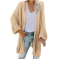 thumbnail image 1 of Lightweight Sweaters For Women Long Sleeve Oversized Open Front Solid Color Knit Cardigan Loose Sweater Tops, 1 of 6