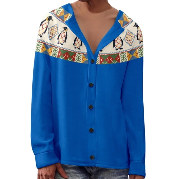 Lightweight Sweaters for Women Retro Fair Isle Knitted Ethnic Printed Cardigan Button Plus Size Womens Tops