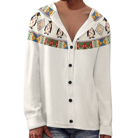 Lightweight Sweaters for Women Retro Fair Isle Knitted Ethnic Printed Cardigan Button Plus Size Womens Tops