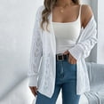 thumbnail image 1 of Lightweight Sweaters for Women Soild Color Cardigan Sweaters Long Sleeve Open Front Jackets Casual Loose Cardigans, 1 of 7