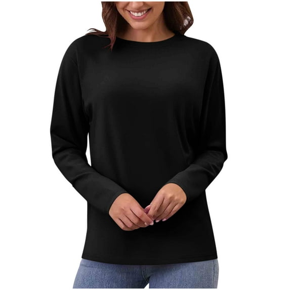 Lightweight Sweatshirts for Women, Sweaters for Women Long Sleeve Lightweight Crewneck Soft Basic Knit Shirt 2025 Fall Fashion Loose Fit Pullover Tops