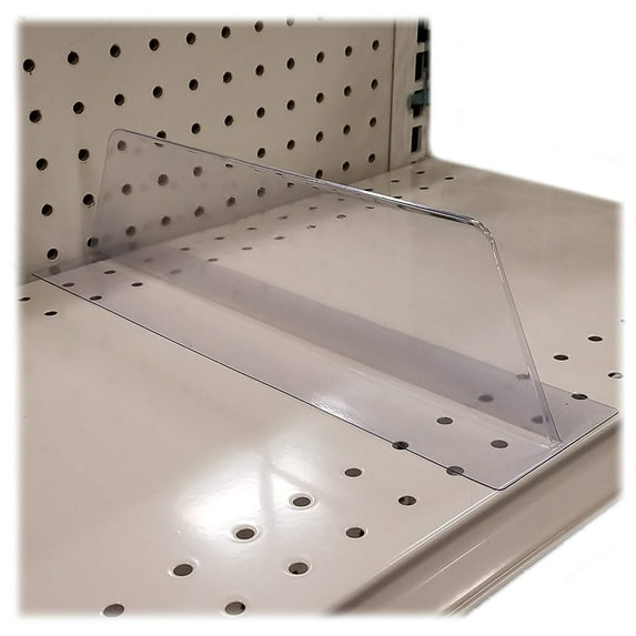 Lightweight T Shaped Transparent PVC Plastic Shelf Divider - Free Standing Organizer, 10 Pack