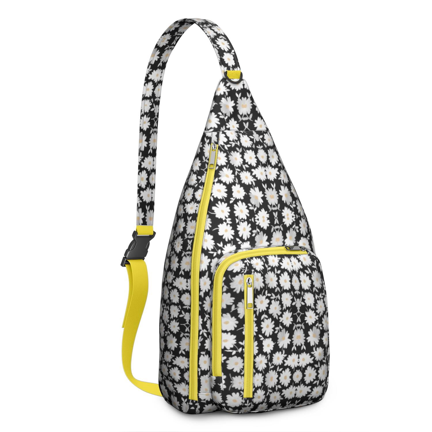 Lightweight Tear - resistant Sling Bag with Daisy Design for Unisex