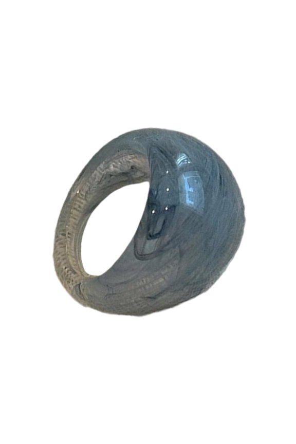 Lightweight Thick Resin Rings Colorful Stackable Jewelry Modern Resin Acrylic Dome Rings Thick Stackable Hand Rings