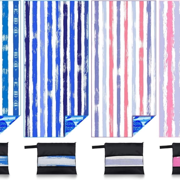 Lightweight Thin Microfiber Beach Towel Sand Free Quick Dry Absorbent Compact Soft Pool Swim Travel Towels Extra Large Oversized Beach Accessories Packable Essentials Stuff Gifts for Adult