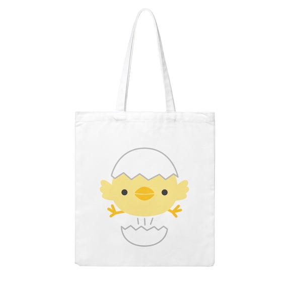 Lightweight Thin Tote Bags, Cute Yellow Chicken Canvas Tote Bag, Small Reusable Grocery Bags for Daily Use
