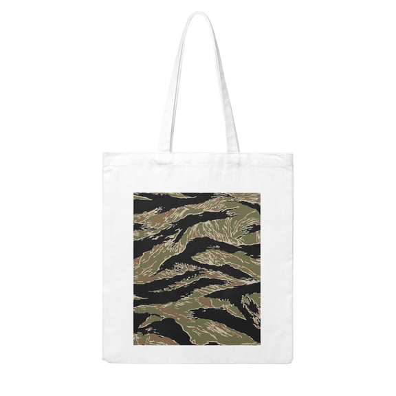 Lightweight Thin Tote Bags, Linear Camouflage Canvas Tote Bag, Small Reusable Grocery Bags for Daily Use