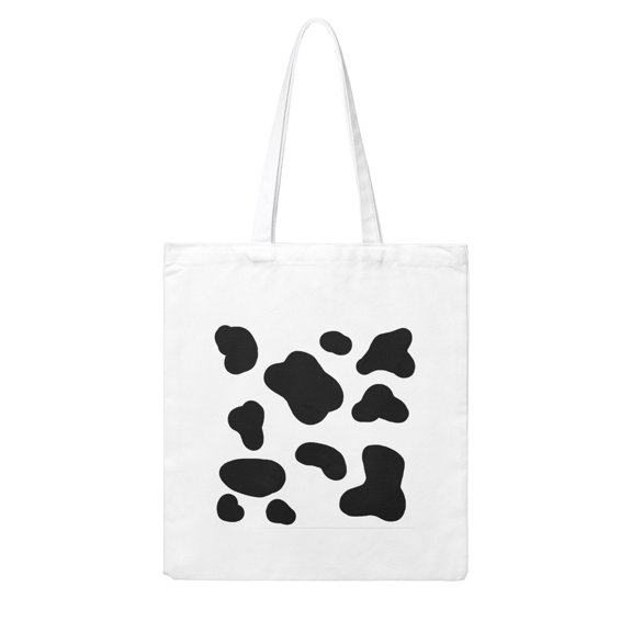 Lightweight Thin Tote Bags, Spots Cow Canvas Tote Bag, Small Reusable Grocery Bags for Daily Use