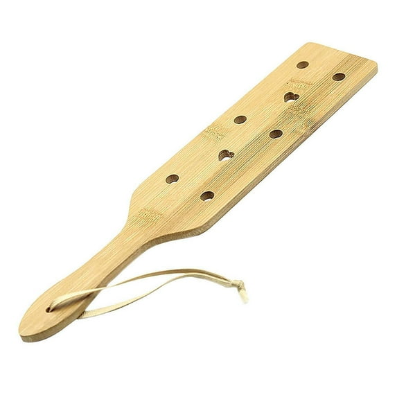 Lightweight Thin Wooden Paddle With 8 Holes Including 2 Heart Holes, Eco-Friendly Renewable Bamboo Material, For S Kids Stage Performances Party Decor