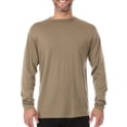 thumbnail image 1 of 100% Merino Wool Lightweight Mens Base Layer - Long Sleeve Crew Shirt Tan 499 Medium, 1 of 5