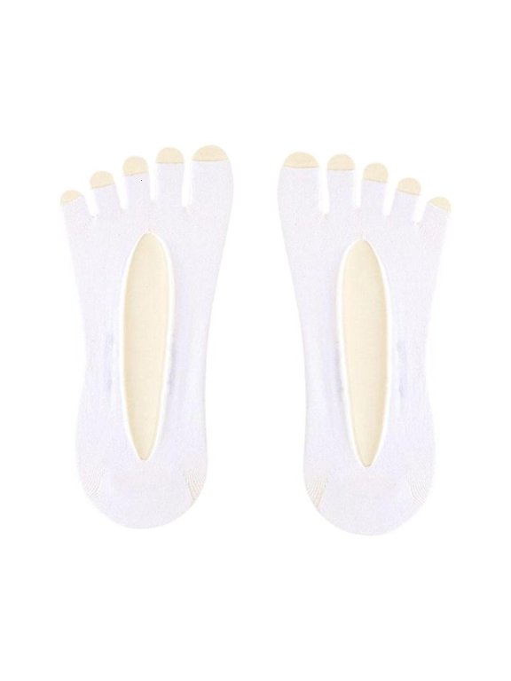 Lightweight Toe Liner Socks for Women with Heel Grip and Low Cut
