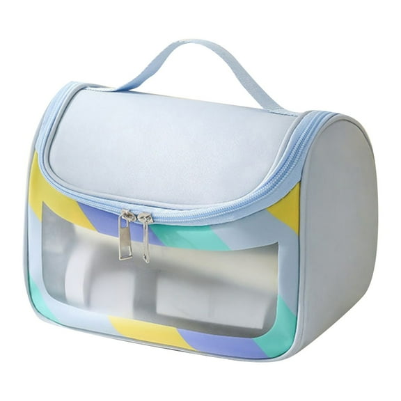 Lightweight Transparent Makeup Organizer Pouch for Daily and Travel Toiletries Storage