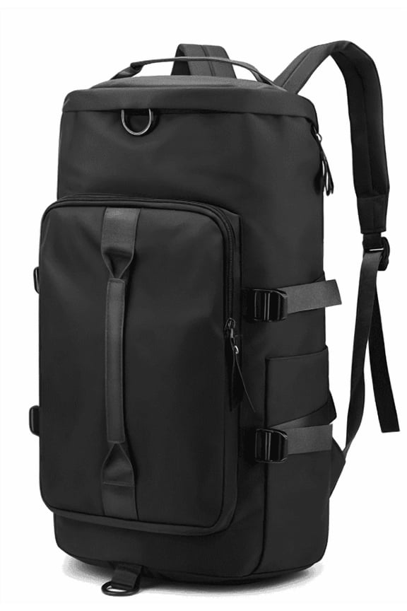 Lightweight Travel Backpack, Large Capacity Waterproof Daypack, Durable Shoulder Bag for Outdoor Hiking Camping Daily Commute(Black)