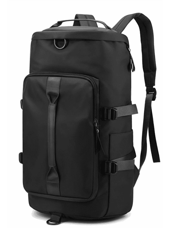 Lightweight Travel Backpack, Large Capacity Waterproof Duffel Rucksack for Weekend Camping Gym Airplane Trip(Black)