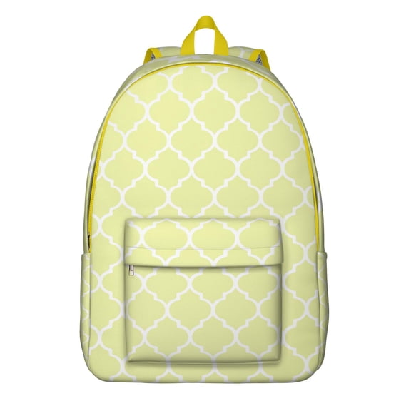 Lightweight Travel Backpack with Geometric Rainbow Gradient and Ocean Beach Scenery – Waterproof, Spacious Backpack for Students and Commuters
