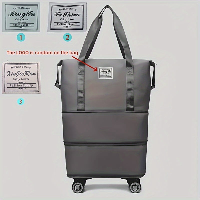 Lightweight Travel Duffle Bag Expandable Zipper Luggage Bag With Wheels