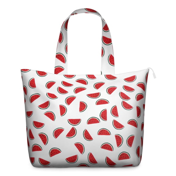 Lightweight Travel Tote Bag with Watermelon Lovers Tropical Fruit Prints Large Capacity Weekender Bag Featuring Cute Summer Party Patterns