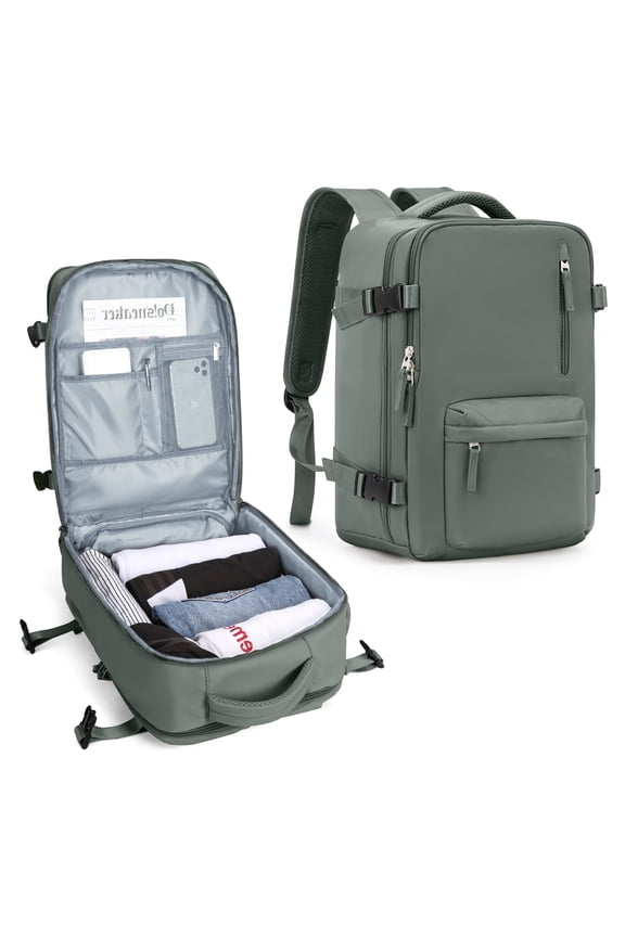 Lightweight Travel backpacks for Adults, Flight Personal Carry on Backpack for Women Men, Approved Airlines Back Pack Carry-ons Mochilas de Viaje, Waterproof Luggage Laptop Backpack Olive-Green