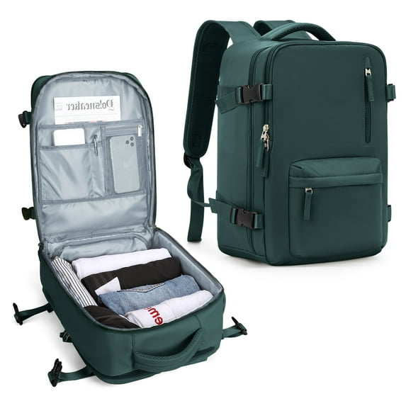 Lightweight Travel backpacks for Adults, Flight Personal Carry on Backpack for Women Men, Approved Airlines Back Pack Carry-ons Mochilas de Viaje, Waterproof Luggage Laptop Backpack Peacock Blue