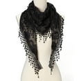 thumbnail image 1 of Lightweight Triangle Floral Fashion Lace Fringe Scarf Wrap for Women, 1 of 1