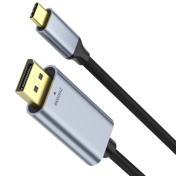 Lightweight USB C to DP1.4 Converter Cable Cord Male to Male Connector Line for Connecting Laptops to Display Monitors
