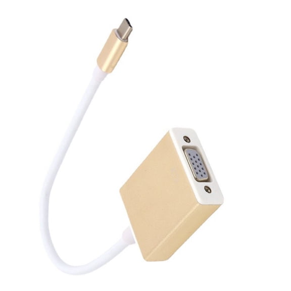 Type C to VGA Adapter Cable 15 Pin D Sub Female to Female Connector Cord Wire for Laptop PC Monitors Projector