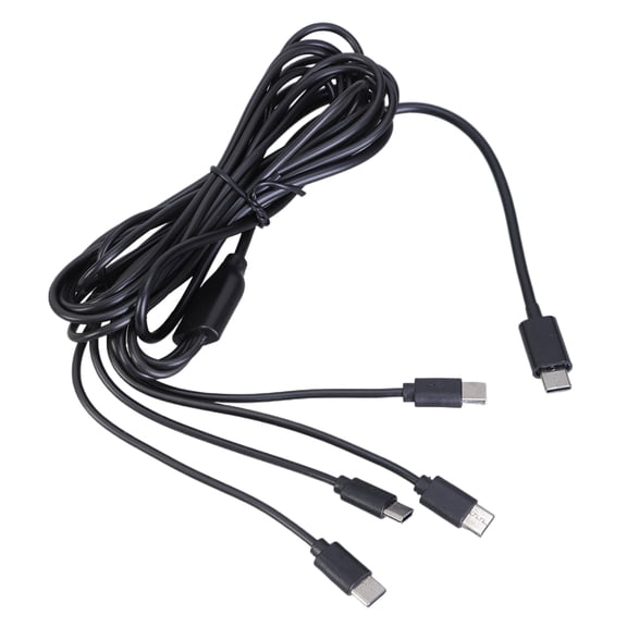 Lightweight USB Type C Male to 4xType C Male Converter Cable Power Wire For Efficient Charging of Multiple Devices