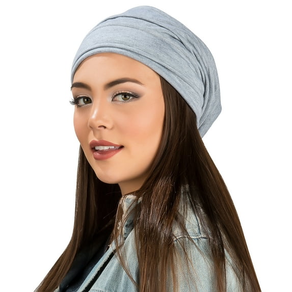 Lightweight Unisex Adult Oversized Wrinkled Fleece Cuffless Beanie