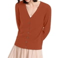 thumbnail image 1 of Lightweight V Neck Cardigan Sweater for Women Blouses & Tops Yellow Lightweight V Neck Cardigan Sweater for Women Yellow XXL, 1 of 8