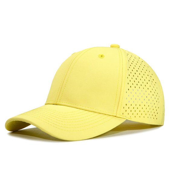 Lightweight Ventilated Hole Sport Baseball Hat Quick Dry Sweat Wicking Curved Visor Adjustable Strap Sun Hat for Gym Jogging Beach Hiking Outdoor Activities