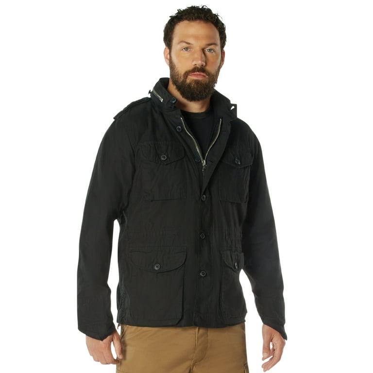 Lightweight Vintage M-65 Field Jackets, Black, XL - Walmart.com