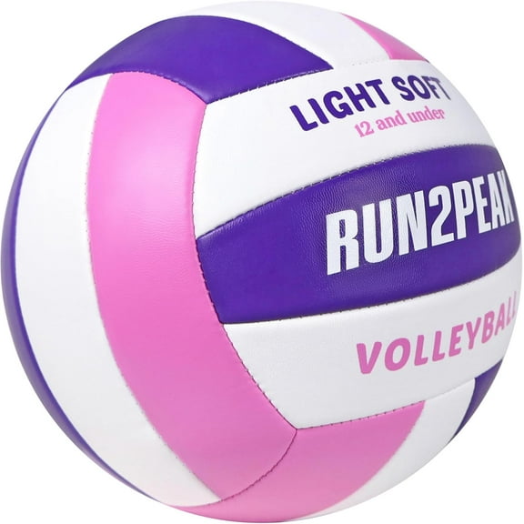 Lightweight Volleyball for Kids Youth Teens -  Pink White Design for Indoor Outdoor Beach Training