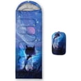 thumbnail image 1 of Lightweight Warm 3-Season Semi-Rectangular Sleeping Bag for 1 Person – Waterproof Polyester, Compression Sack Included, 90"L x 31"W, Comfort Rated 0 ° C to 25 ° C, 1 of 6