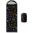 thumbnail image 1 of Lightweight Warm 3-Season Semi-Rectangular Sleeping Bag with Compression Sack for Camping and Hiking – 1 Person, Waterproof Polyester, Comfort Range 32 ° F–77 ° F, 1 of 8