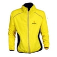 thumbnail image 1 of Lightweight Water-Repellent Cycling Windbreaker Jacket with Reflective Details and Breathable Mesh Back, Yellow, Size XXL, 1 Pack, 1 of 4