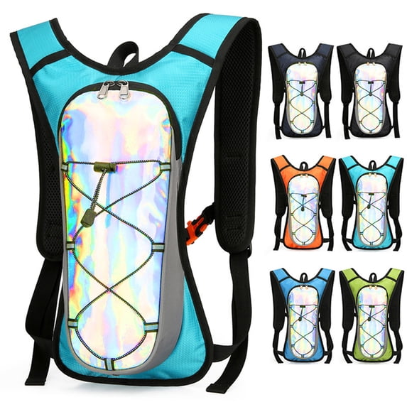 Lightweight Water-Resistant Nylon Drawstring Outdoor Backpack, Large Capacity Hiking Travel Sports Daypack for Men & Women