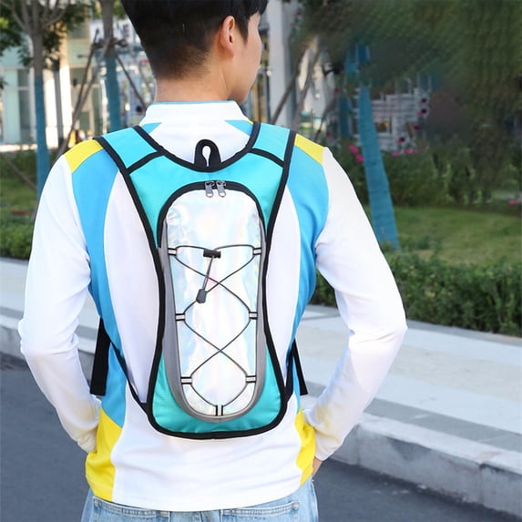 Lightweight Water-Resistant Nylon Drawstring Outdoor Backpack, Large Capacity Hiking Travel Sports Daypack for Men & Women