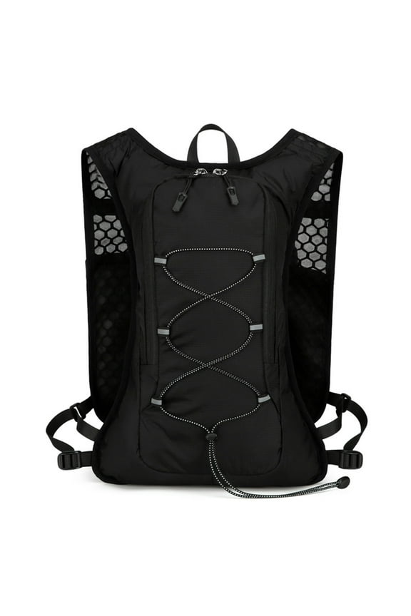 Lightweight Water Resistant Running Cycling Backpack, Night Reflective Multi-Layer Storage, Durable Nylon Sports Backpack, Practical Gift for Runners and Cyclists