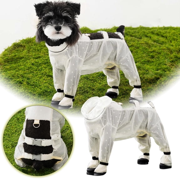 Lightweight Waterproof Dog Raincoat, 1 Pack, Windproof Snow Jacket with Leg Protection, Outdoor Winter Walking Gear for Puppies Yorkie, Size S