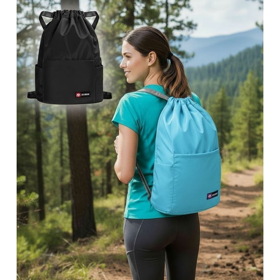 Lightweight Waterproof Drawstring Sports Backpack Gym Sack for Men Women Travel Running